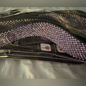 Purple Rhinestone Embellished Long Lanyard for phone or tumbler- new
